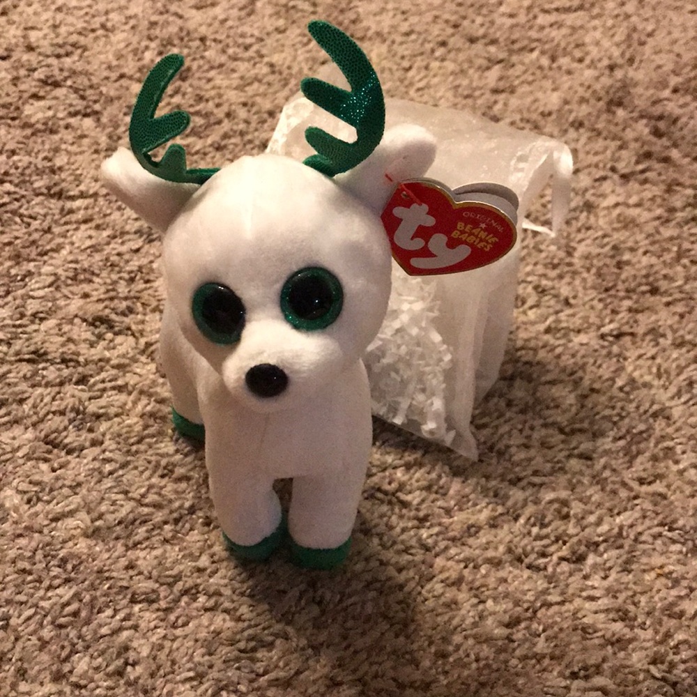 Original ty Beanie Babies Peppermint Reindeer